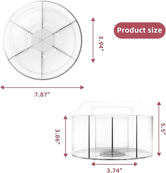 Absonic 500 PCS Acrylic Pencil Holder, 360 Rotating Clear Marker Organizer, Pen Crayon Marker Caddy Organizer for Desk, Desktop Storage and Organizer for Office School Art Supplies, 2 Pack - Image 7