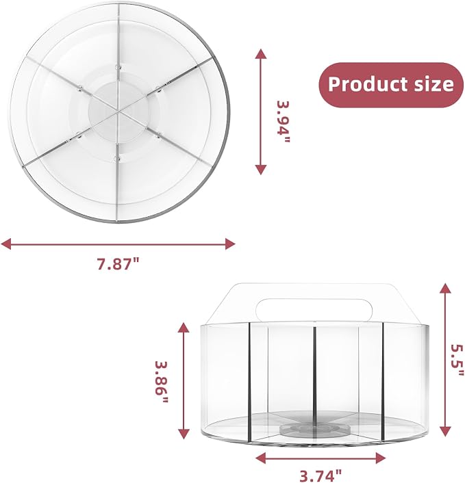 Absonic 250pcs Acrylic Pencil Holder Marker Organizer, Back to School 360-Degree Rotating Pen Holder, Crayon Organizers for Kids Pencil Organizer Caddy Art Supply Lazy Susan Organizer for Desk Office - Image 8