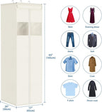 Zilink Long Garment Bags for Gowns Dress Bags for Gowns 65 in, Beige, 2Pack - Image 4