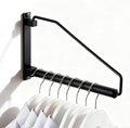NEWRAIN Folding Clothes Hanger Rack, Wall Mounted Laundry Racks for Drying Clothes,Swing Clothing Hanging System Drying Closet Storage Organizer Black by NEWRAIN