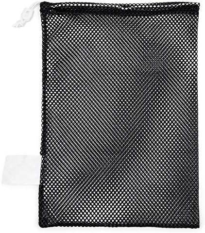 Champion Sports Mesh Equipment Bag – Heavy-Duty Nylon Drawstring Bag with Lock & ID Tag, Breathable Storage Sack for Balls, Swim Gear, Laundry & Toys, Multiple Sizes & Colors by ChampionSports
