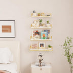 Amaoot Floating Shelves for Wall Set of 4, Wall Shelf Wood Floating Shelf - Image 4