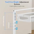 Petiza Metal Under Sink Organizer, Pull Out Cabinet Organizer Rack with Silk-Smooth Bottom Drawer, 5-Level Adjustable, Multi-Purpose Storage Shelf for Bathroom, Kitchen, Vanity, Pantry (2-Pack) - Image 5