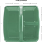 Teacher Created Resources Eucalyptus Green Portable Plastic Storage Caddy 6-Pack for Classrooms, Kids Room, and Office Organization, 3 Compartments - Image 4
