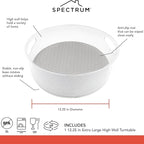 Spectrum Extra Large Tall Lazy Susan Organizer 12.25 in Oyster Gray XL High Wall Turntable Rotating for Kitchen Countertop Table Bathroom Cabinet Refrigerator Pantry Shelf Under Stink Organization - Image 5