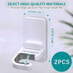 2 Pack Mop Broom Holder for Bathroom Kitchen Office (White) - Image 6