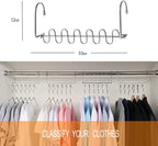 GEFTOL Metal Space Saving Hangers 12 Slots New Version Hanger Magic Cascading Hanger Closet Wardrobe Clothes Organizer(8 Pack) - Image 8