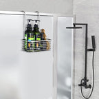 YQh hanging shower rack, bathroom storage rack, shampoo bracket, the back hook can be rotated, and can be hung on the faucet or Claw foot bathtubcross bar, 304 stainless steel rust proof and durable - Image 3