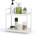 Bathroom Counter Organizer Vanity Storage Countertop Shelf, Small White by Anyoifax