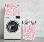 Bowknot Waterproof Laundry Hamper, Baby Nursery Hamper, Clothes Organizer Basket, Room Decor with Portable Design and Foldable (Pink Bowknot) - Image 7