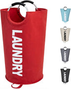 Maxsilan 90L Large Laundry Basket Bag, Collapsible Tall Hamper, Red by Maxsilan