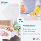 Orighty Microfiber Cleaning Cloth - 24 Pack, White Cleaning Rags 12x11 inch - Image 6