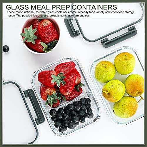 KOMUEE 10 Packs 30 oz Glass Meal Prep Containers with Lids - Image 6