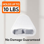 hookay 10lbs Broom and Mop Grippers Wall Hooks, 4 Hangers and 12 Adhesive Strips, Damage-Free No Tools Hanging Organizer for Home Organization, Holds up to 10 lb - Image 4