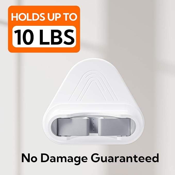 hookay 10lbs Broom and Mop Grippers Wall Hooks, 4 Hangers and 12 Adhesive Strips, Damage-Free No Tools Hanging Organizer for Home Organization, Holds up to 10 lb - Image 4