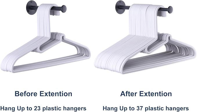 4 Pack Retractable Hanger Holder for Laundry Room, Wall Organizer Storage - Image 2