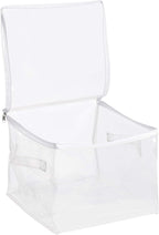 Amazon Basics Clear Zippered Storage Bags for Closet Organization, Stackable Clothing and Linen Storage Containers, 3-Pack - Image 3
