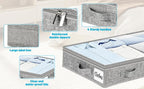 3 Inch Low Profile Under Bed Storage Drawer 2 Pack, Lightweight Underbed Clothes Storage Container Bins With NO STURCTURE, Shallow Storage Bag for Dorm & Home, With Clear Lids & Water-Resistant Fabric - Image 6