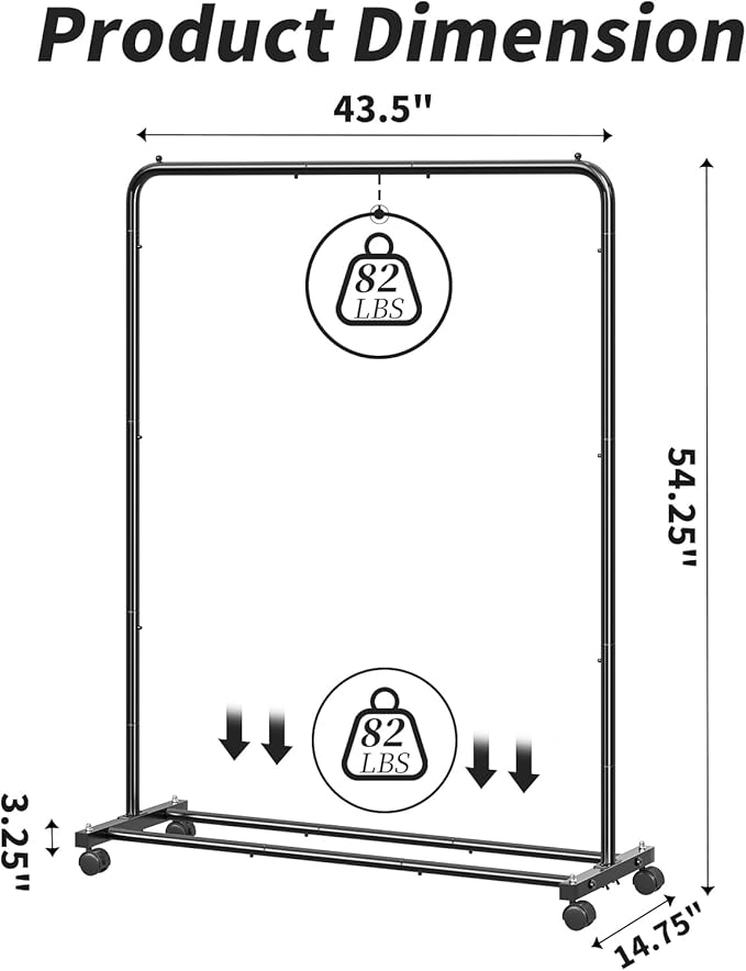 Simple Trending Clothing Rack, Portable Garment Rack, Clothes Rack, Black - Image 6