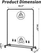 Simple Trending Clothing Rack, Portable Garment Rack, Clothes Rack, Black - Image 6