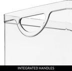iDesign Plastic Stackable Kitchen Cabinet Storage Bin, Clear, 4-Pack - Image 5