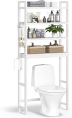 SONGMICS 4-Tier Bamboo Over The Toilet Storage, Adjustable Shelf, 72.8''H by Unknown