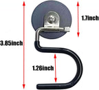 2PCS Magnetic Broom Hooks, Space-Saving Mop Rake Rack, Stainless Steel Heavy Duty Mop Handle - Image 2