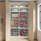 Sorbus Clear Pantry Organizer with Stackable Storage Bins, Open Front - Image 2