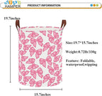 NTAOHAMPER Laundry Hamper,Laundry Basket,Baby Nursery Hamper,Waterproof Storage Bin,Clothes Organizer Basket,Room Decor(Big Bowknot) - Image 6