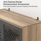 Launica Over the Toilet Storage Cabinet, Over Toilet Bathroom Organizer with Mesh Doors and Shelves, Freestanding Bathroom Storage Cabinet Above Toilet, Wood and Metal, Rustic Oak - Image 6