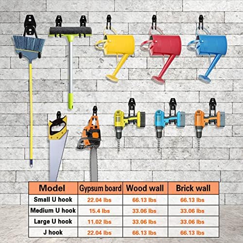 HUPBIPY 12 Pack Garage Hooks Heavy Duty, Wall Mount Ladder Hooks - Image 6