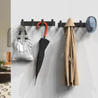 VAEHOLD Hat and Coat Wall Mount Rack - 4 Hooks for Robes, Bags, Keys, and Towels - Bathroom Towel Hanger Organizer -Black - Image 5