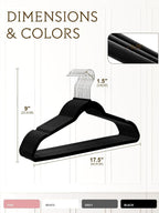 Black Velvet Hangers 40 Pack, Non Slip Felt Slim Hangers for Space Saving - Image 5