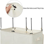 WOWLIVE 180L Double Laundry Hamper 2 Section with Lid and Removable Bags - Image 7