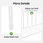 3-Tier Over The Toilet Storage Rack, Space Saver Metal Bathroom Shelves, Freestanding Over Toilet Bathroom Organizer for Bathroom/Living Room (White) - Image 8