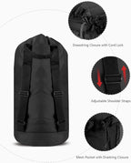 Dalykate Backpack Laundry Bag, Laundry Backpack with Shoulder Straps and Mesh Pocket Nylon Clothes Hamper Bag with Drawstring Closure - Image 4