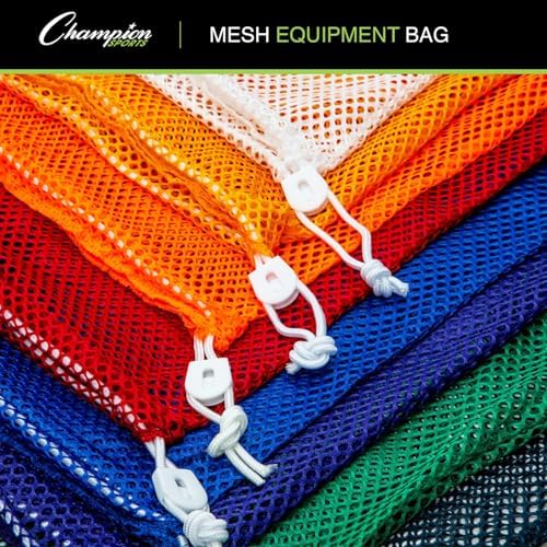 Champion Sports Mesh Equipment Bag – Heavy-Duty Nylon Drawstring Bag with Lock & ID Tag, Breathable Storage Sack for Balls, Swim Gear, Laundry & Toys, Multiple Sizes & Colors - Image 6