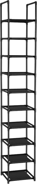 FIDUCIAL HOME 10 Tiers Vertical Shoe Rack 10 Pairs Skinny Shoe Shelf by fiducialhome