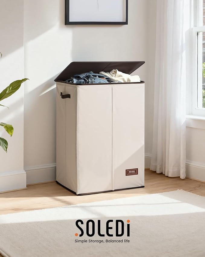 SOLEDI 130L Laundry Hamper with Lid, Large Collapsible Laundry Basket - Image 8