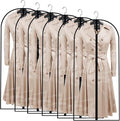 Clear Garment Bags for Hanging Clothes Travel (24'' x 54'' Set of 6) Clothes Storage Bags Closet Cover for Open Closet with Zipper for Suit, Sweaters Travel Laundry Wardrobe Closet Garment Dust Cover by HomeClean