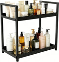 Bathroom Counter Organizer, 2 Tier Black Counter Shelf by IDM-UTSL