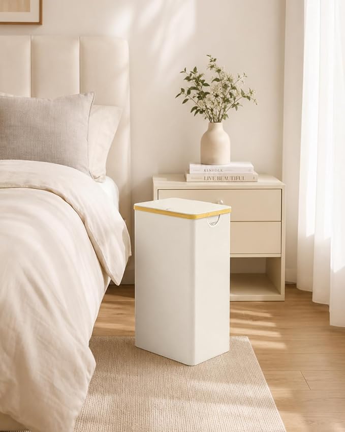 IEGrow Laundry Hamper with Lid,110L Laundry Basket with Mesh Bags,Beige - Image 8