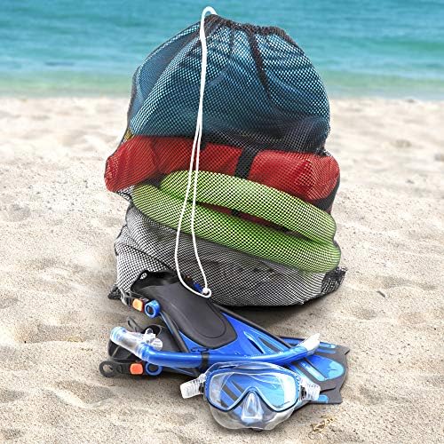 Champion Sports Mesh Equipment Bag – Heavy-Duty Nylon Drawstring Bag with Lock & ID Tag, Breathable Storage Sack for Balls, Swim Gear, Laundry & Toys, Multiple Sizes & Colors - Image 7
