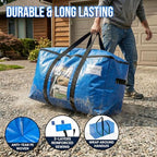 TAILI 8 Pack Blue Extra Large Moving Bags,Storage Bags with Visible Window - Image 3