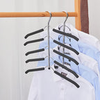 Blouse Tree Hangers Multi-Layer Clothes Hangers 3 Pack 5 in 1 Non Slip Space Saving Closet Organizer Stainless Steel Shirt Hanger Coats Hanger（Black） - Image 6