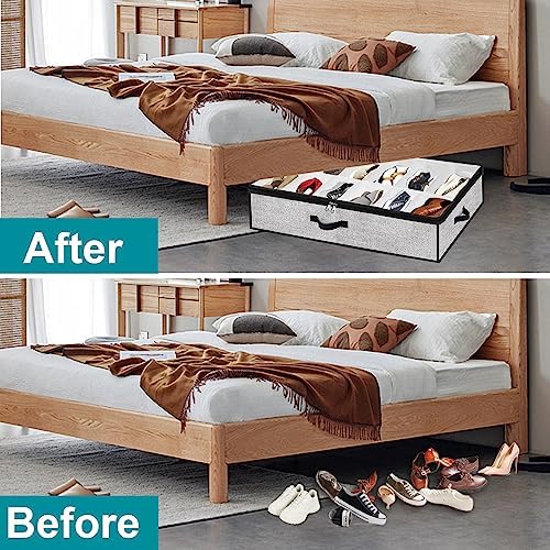 Under Bed Shoe Storage Organizer 2pc Fits 24 Pairs Container Boxes - Image 7