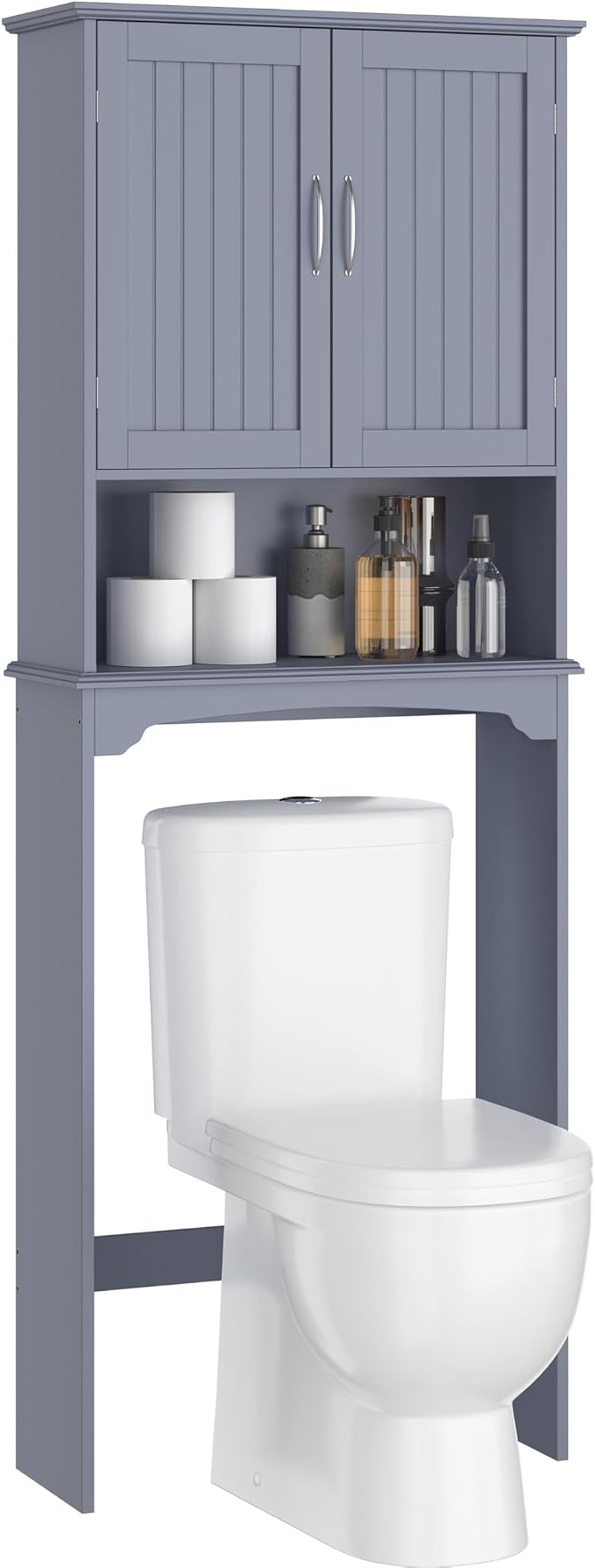 Yaheetech Over the Toilet Storage Cabinet, Bathroom Organizer, Gray by Unknown