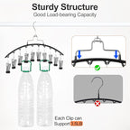 TOPIA HANGER 4 Pack Gym Clothes Organizer, 2 Pack Tank Top Hangers with 2 Pack Leggings Hangers Space Saving Hang 20 Sets Tank Top Bra with Leggings Shorts Pants Yoga Outfits for Closet Black CT78B - Image 5