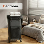 Homedepal 160L Rolling Laundry Basket with Wheels & Removable Bag - Easy‑Move Hamper for Bathroom and Laundry Room (160L Black) - Image 6