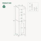 Hzuaneri Bathroom Storage Cabinet, Narrow Toilet Paper Cabinets with Doors - Image 2